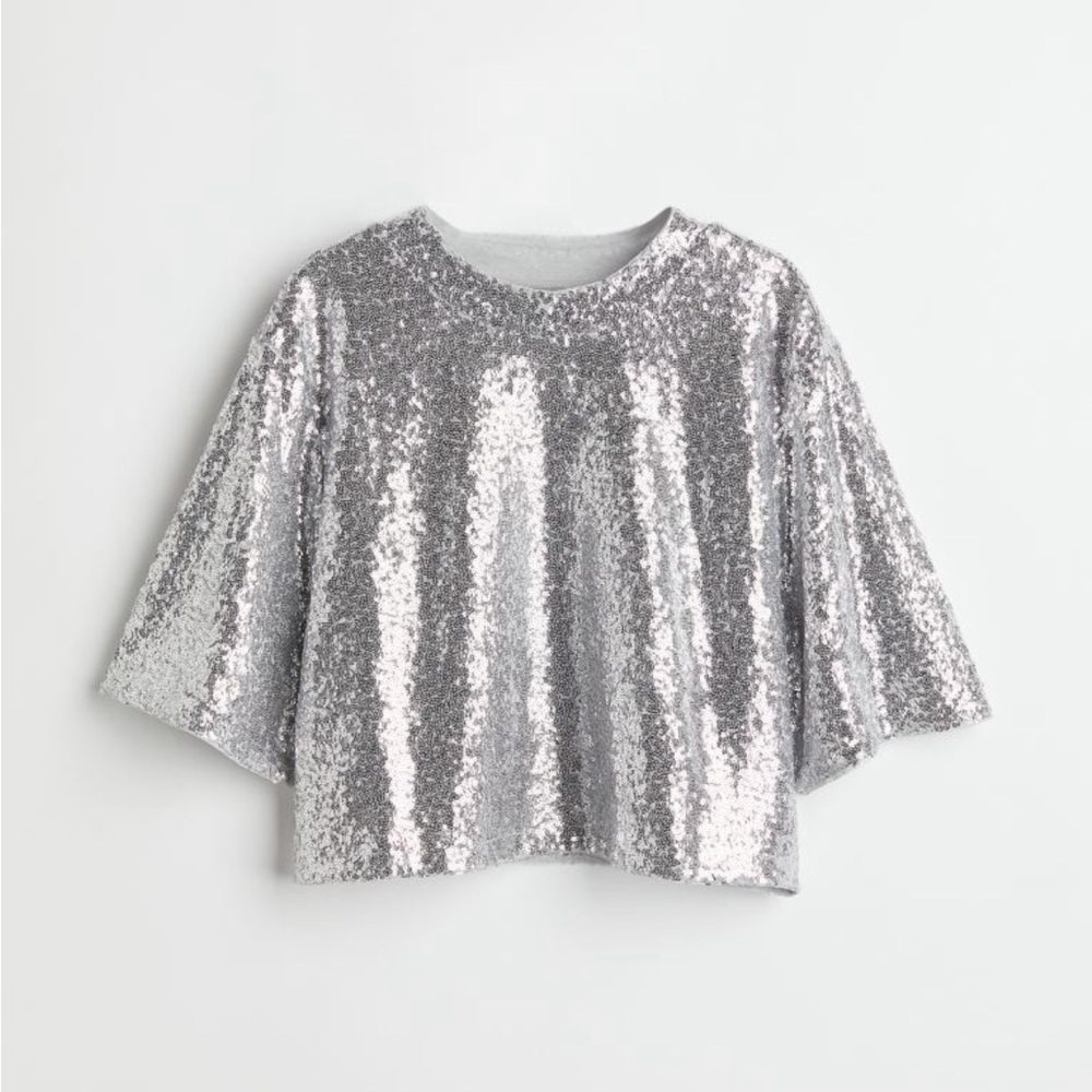 H&M Sequined Crop Top